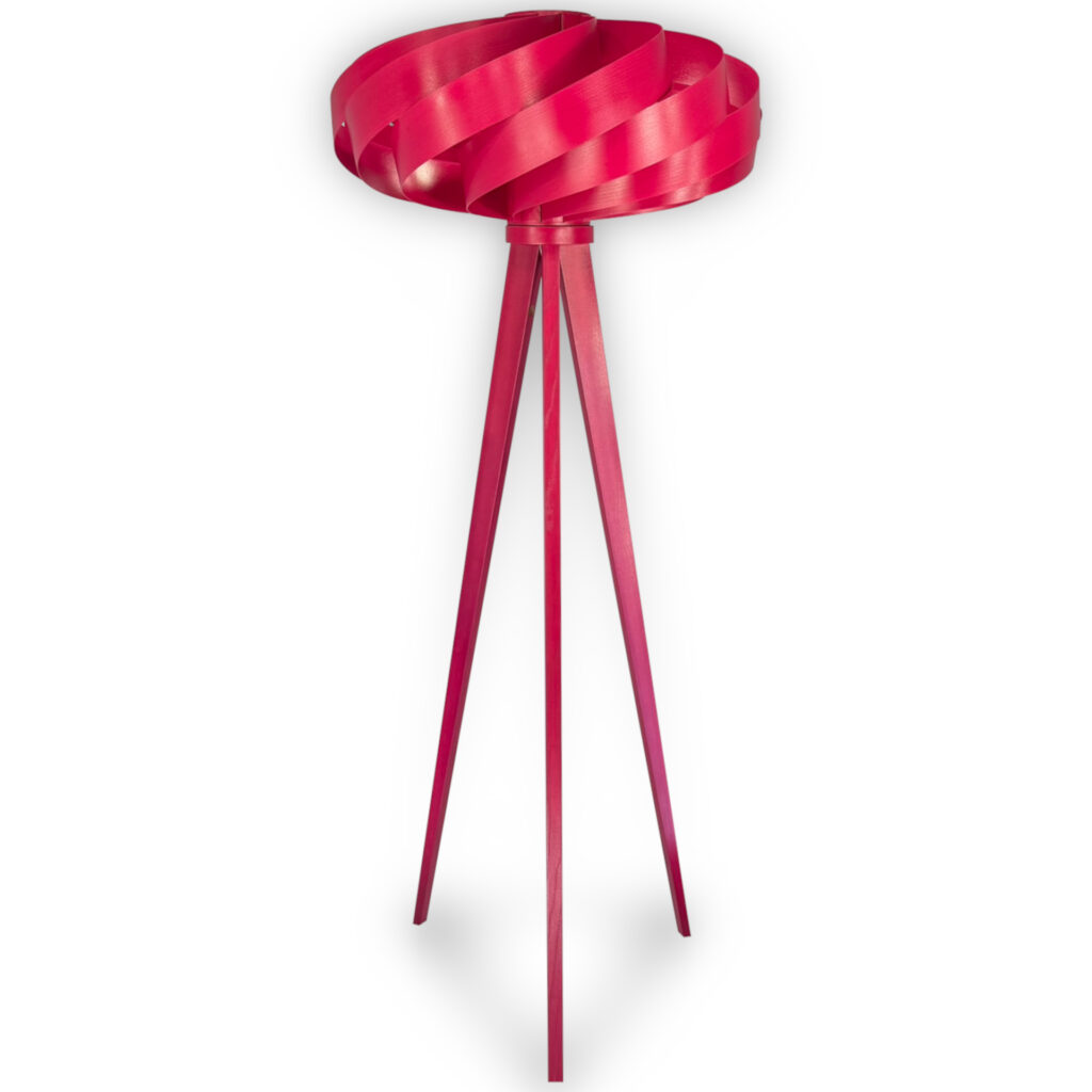 Lampa podłogowa drewniana CLOUD PINK
